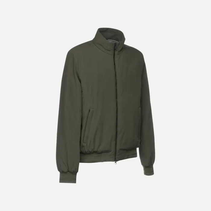 Man Geox Jackets RIETI MAN Deep Depths Bomber Jacket Deep Depths