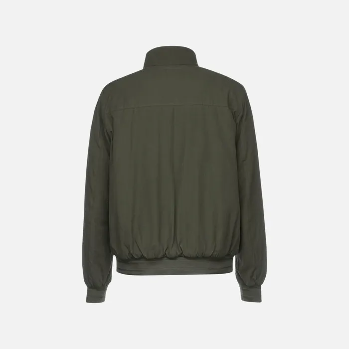 Man Geox Jackets RIETI MAN Deep Depths Bomber Jacket Deep Depths