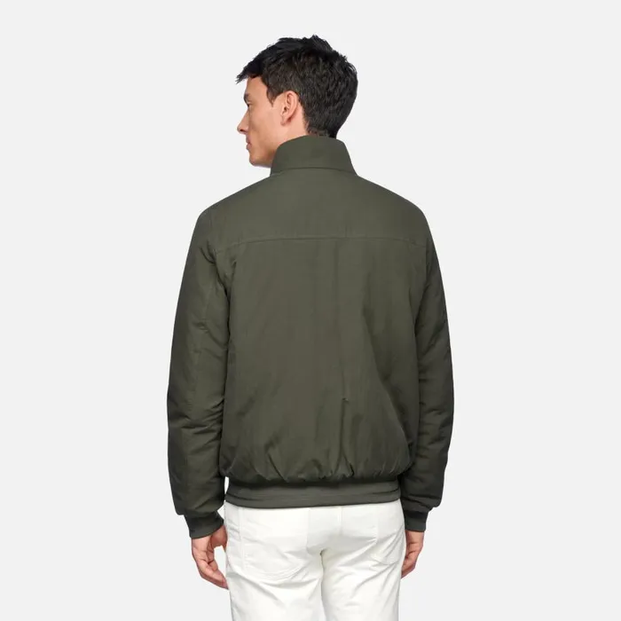 Man Geox Jackets RIETI MAN Deep Depths Bomber Jacket Deep Depths