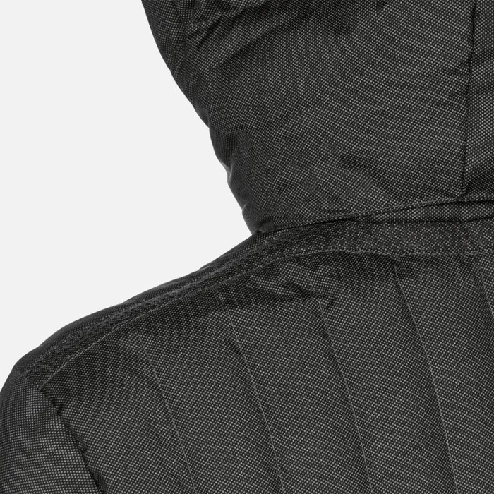 Man Geox Jackets SANDFORD MAN Dark Black Long Parka Dark Black