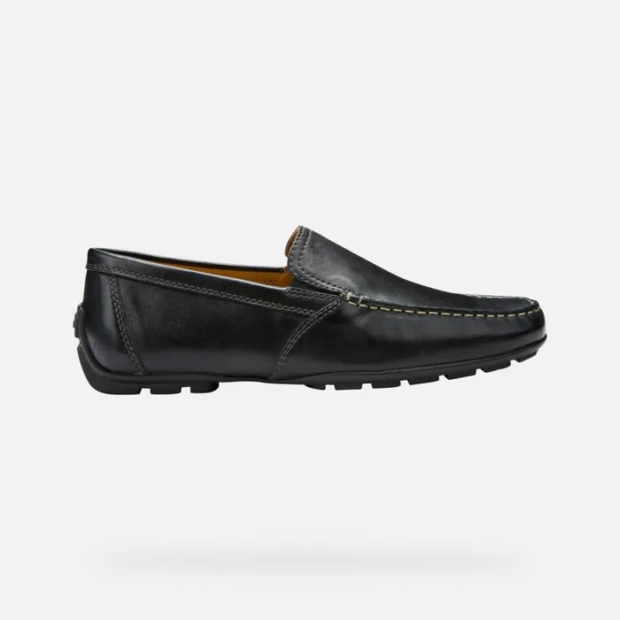 Man Geox Loafers MONER Men039s Black Leather Loafers Black