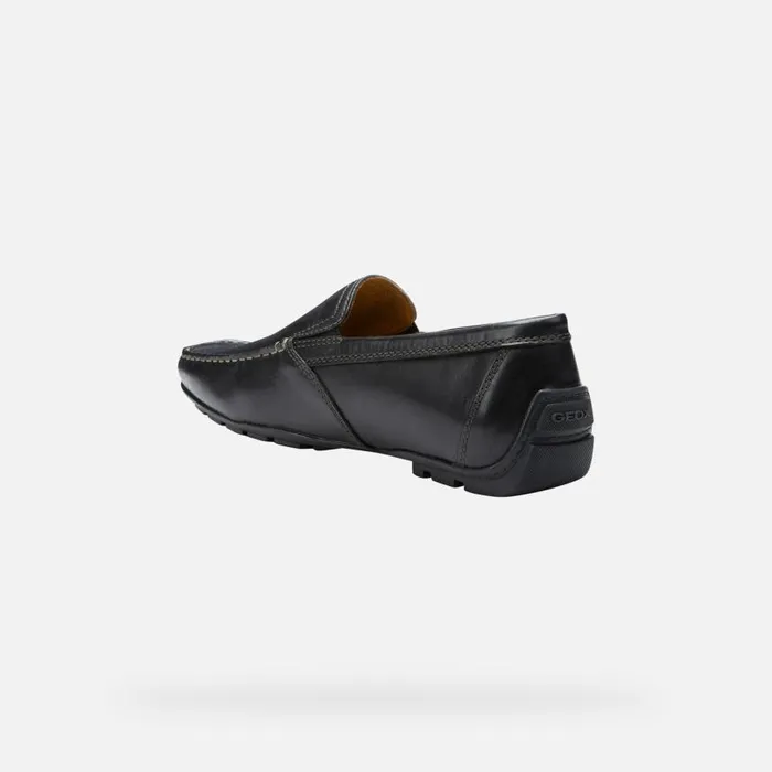 Man Geox Loafers MONER Men039s Black Leather Loafers Black