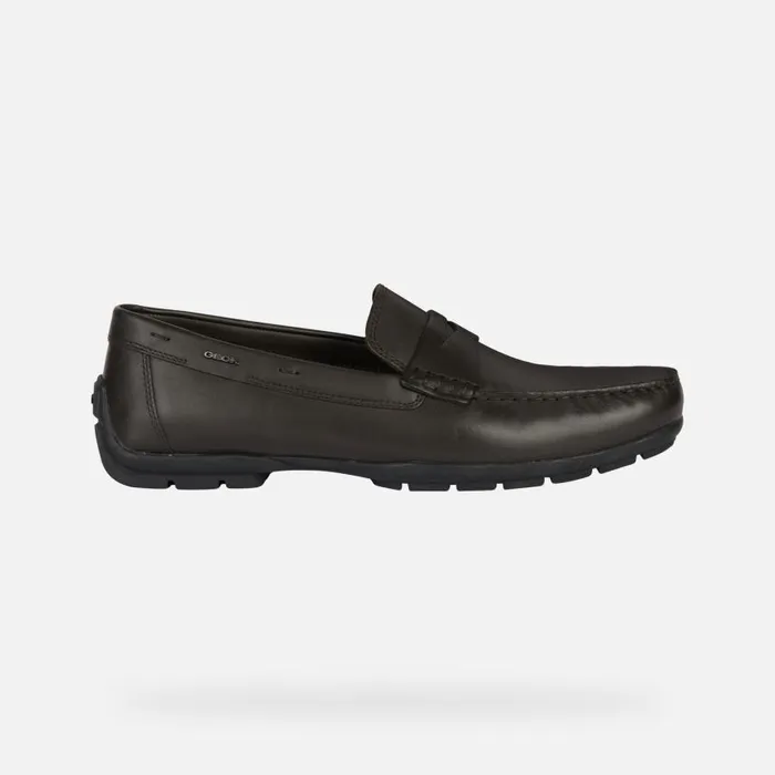 Man Geox Loafers MONER W 2FIT D Leather Loafers Coffee Man Geox Coffee