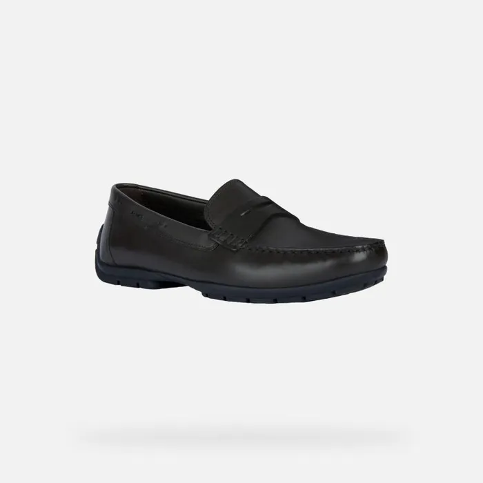 Man Geox Loafers MONER W 2FIT D Leather Loafers Coffee Man Geox Coffee