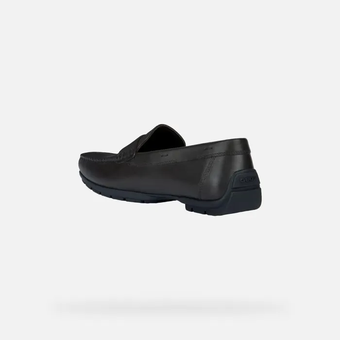 Man Geox Loafers MONER W 2FIT D Leather Loafers Coffee Man Geox Coffee