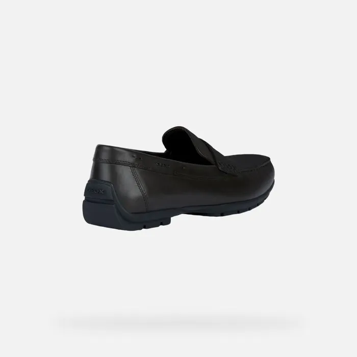 Man Geox Loafers MONER W 2FIT D Leather Loafers Coffee Man Geox Coffee