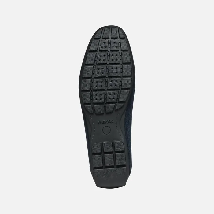 Man Geox Loafers MONER W 2FIT MAN Navy Suede Loafers Navy