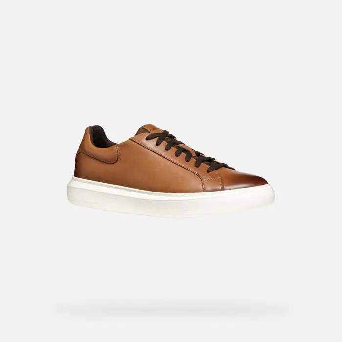 Man Geox Sneakers DEIVEN MAN Light Brown Low Top Sneakers Light Brown