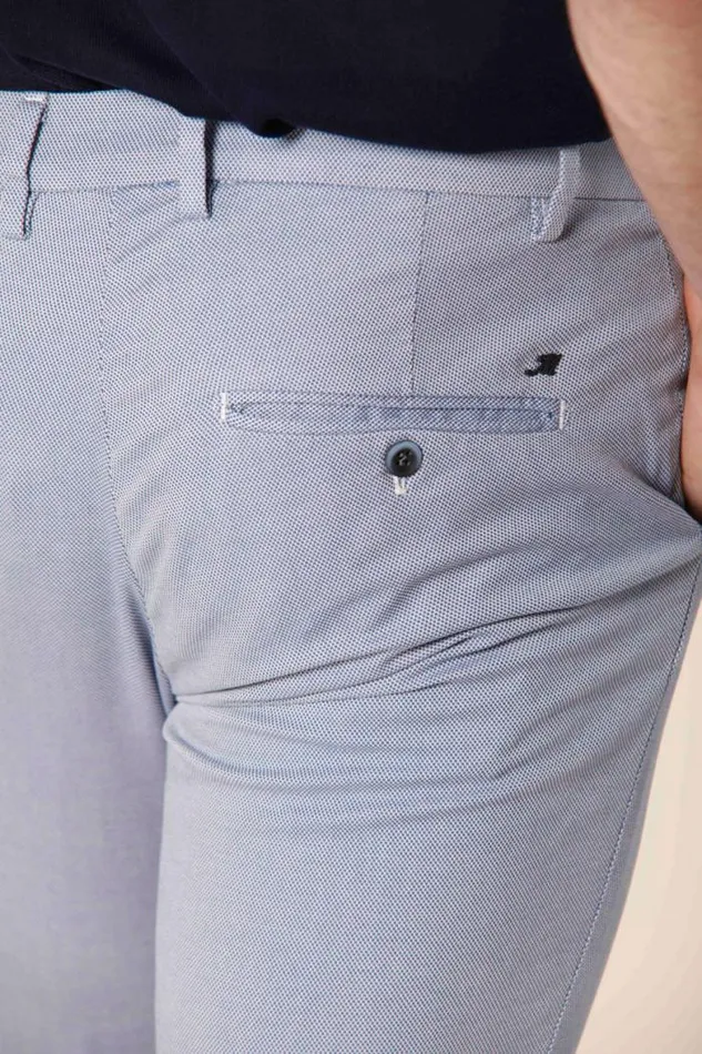 Man Milano Style Chino Pants In Cotton With Damier Pattern Extra Slim Mason039s Pants