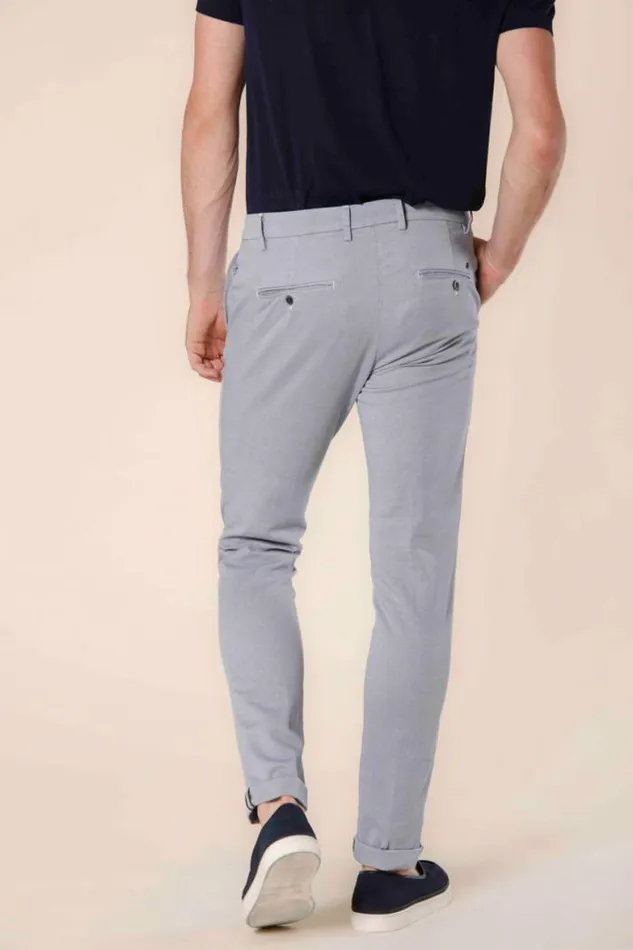 Man Milano Style Chino Pants In Cotton With Damier Pattern Extra Slim Mason039s Pants