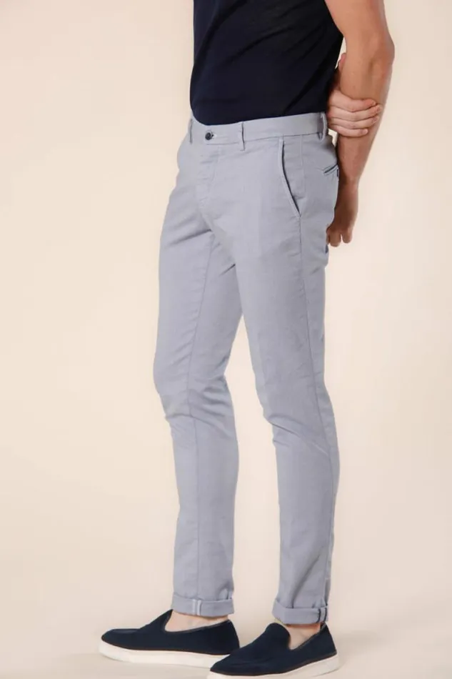 Man Milano Style Chino Pants In Cotton With Damier Pattern Extra Slim Mason039s Pants