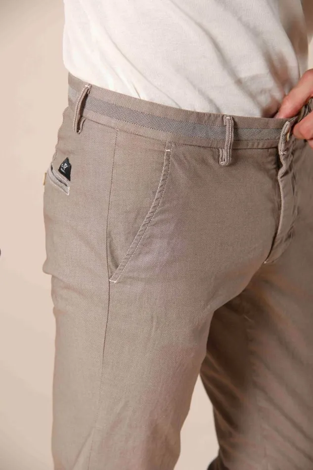 Man Torino University Chino Pants In Cotton With Houndstooth Pattern And Ribbons Slim Mason039s Pants