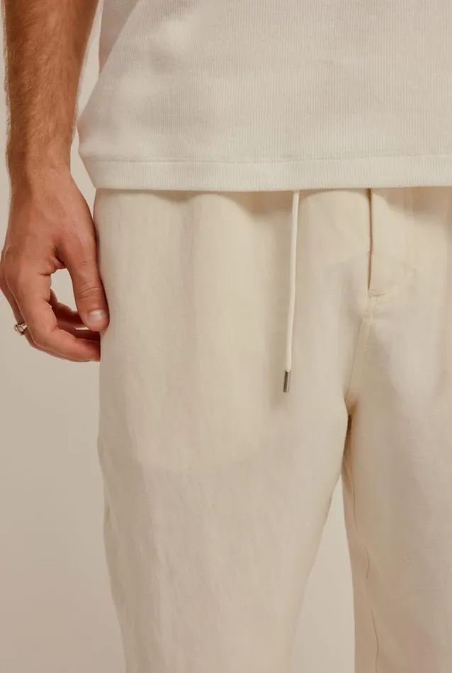 Man Venroy Pants Silk Linen Relaxed Trouser