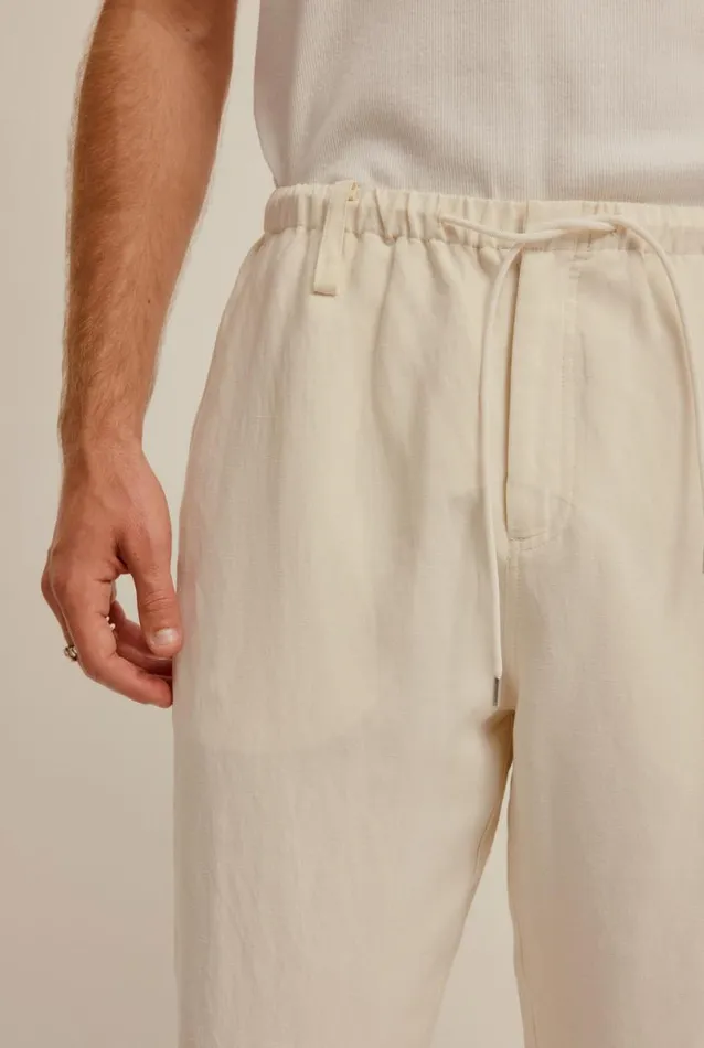 Man Venroy Pants Silk Linen Relaxed Trouser