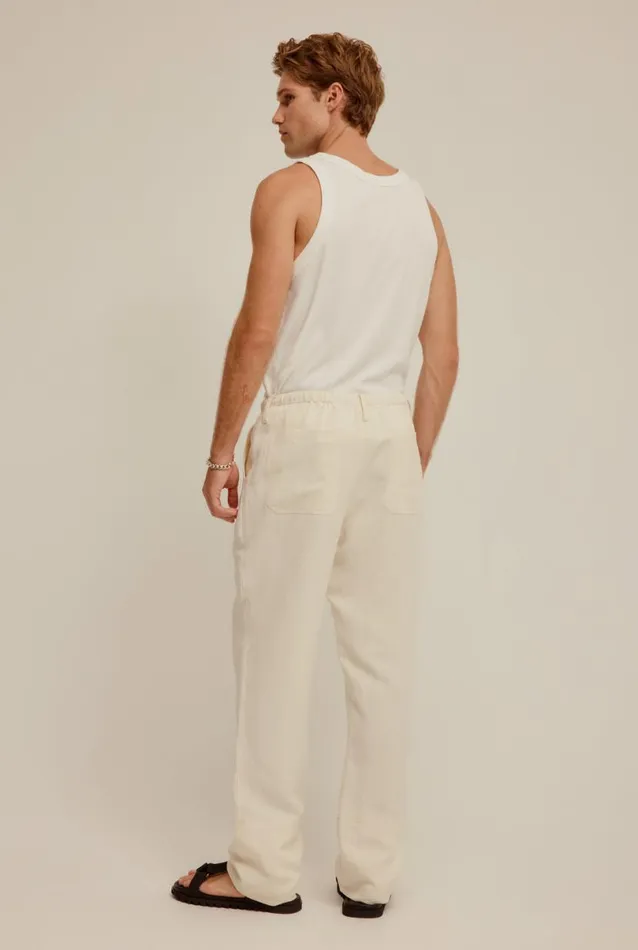 Man Venroy Pants Silk Linen Relaxed Trouser