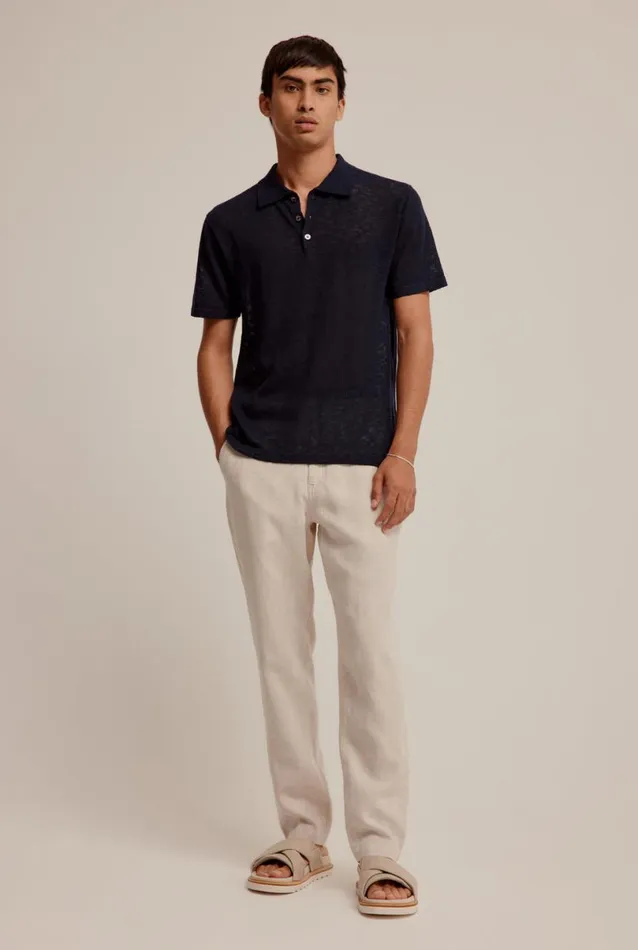 Man Venroy Polos Slub Knit Polo