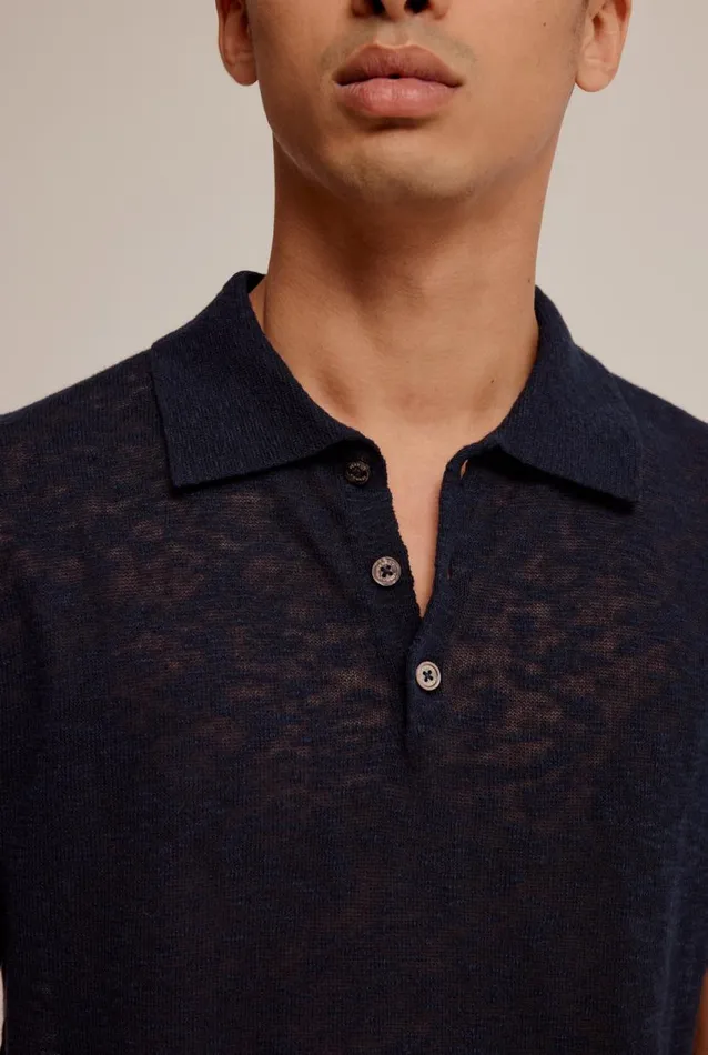 Man Venroy Polos Slub Knit Polo