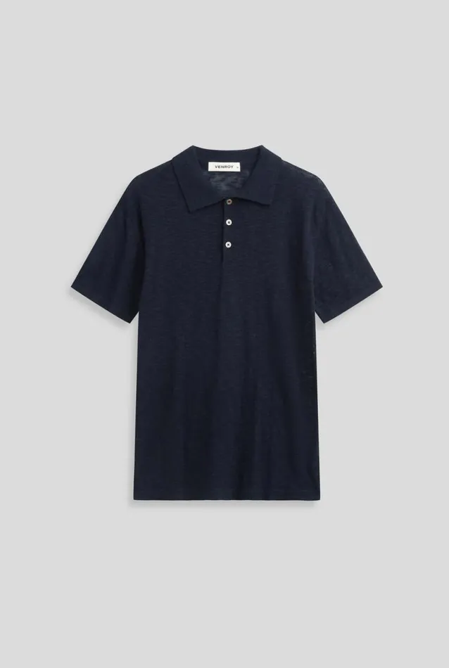 Man Venroy Polos Slub Knit Polo