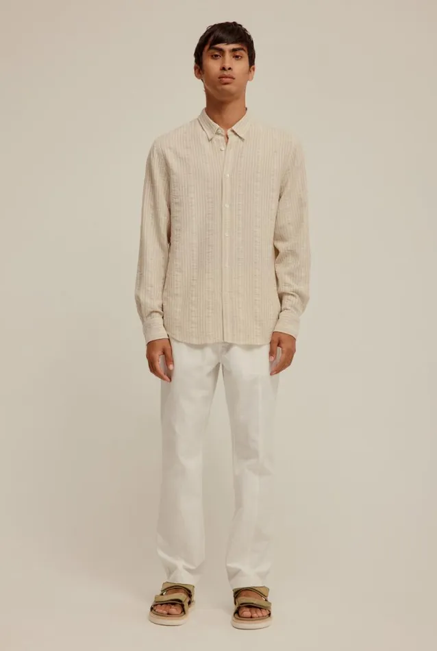 Man Venroy Shirts Woven Stripe Cotton Shirt