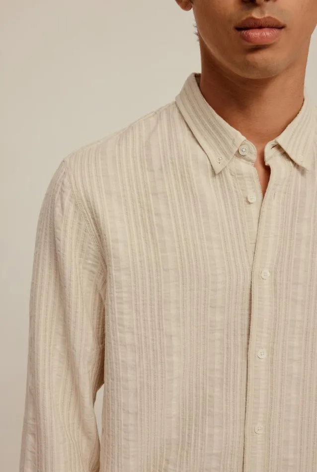Man Venroy Shirts Woven Stripe Cotton Shirt