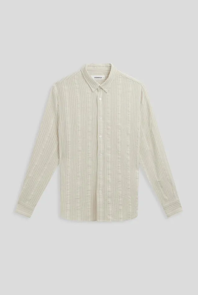 Man Venroy Shirts Woven Stripe Cotton Shirt