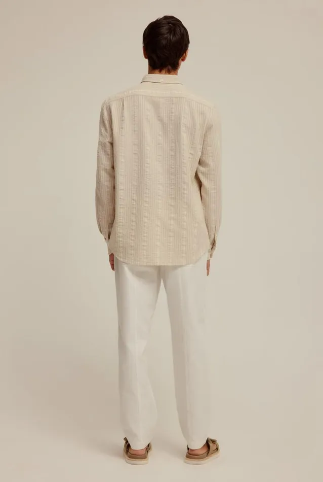 Man Venroy Shirts Woven Stripe Cotton Shirt