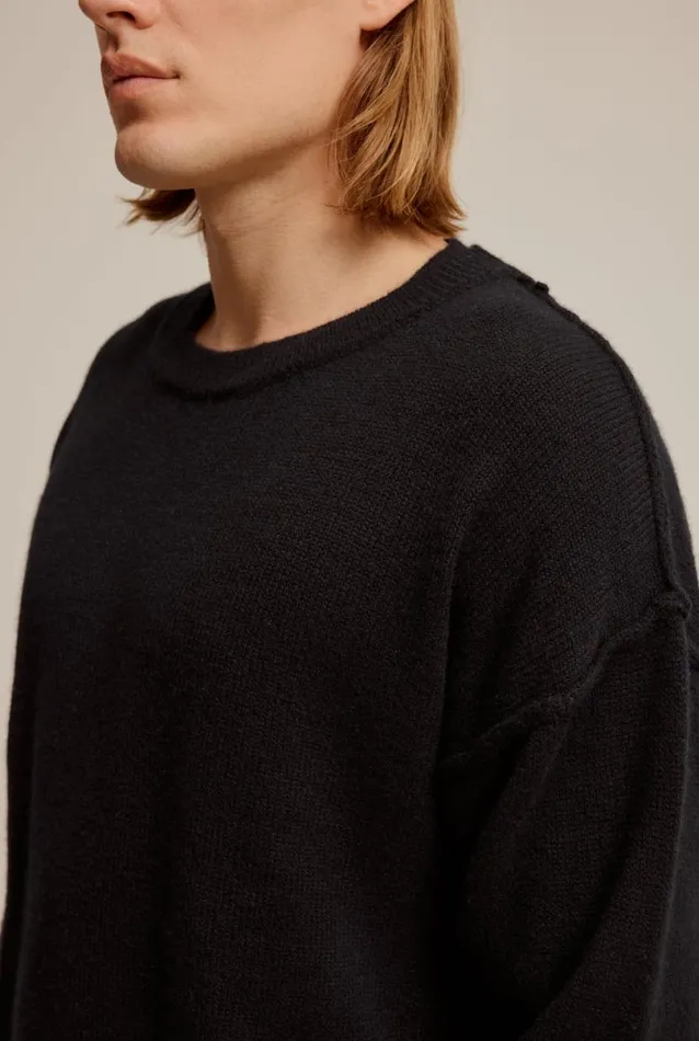 Man Venroy Sweaters Cashmere Exposed Seam Sweater