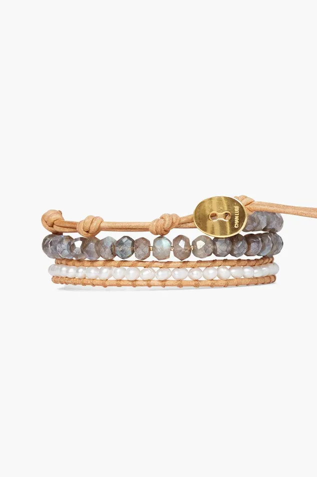 Mano Triple Wrap Bracelet White Pearl Mix Women Chan Luu Bracelets