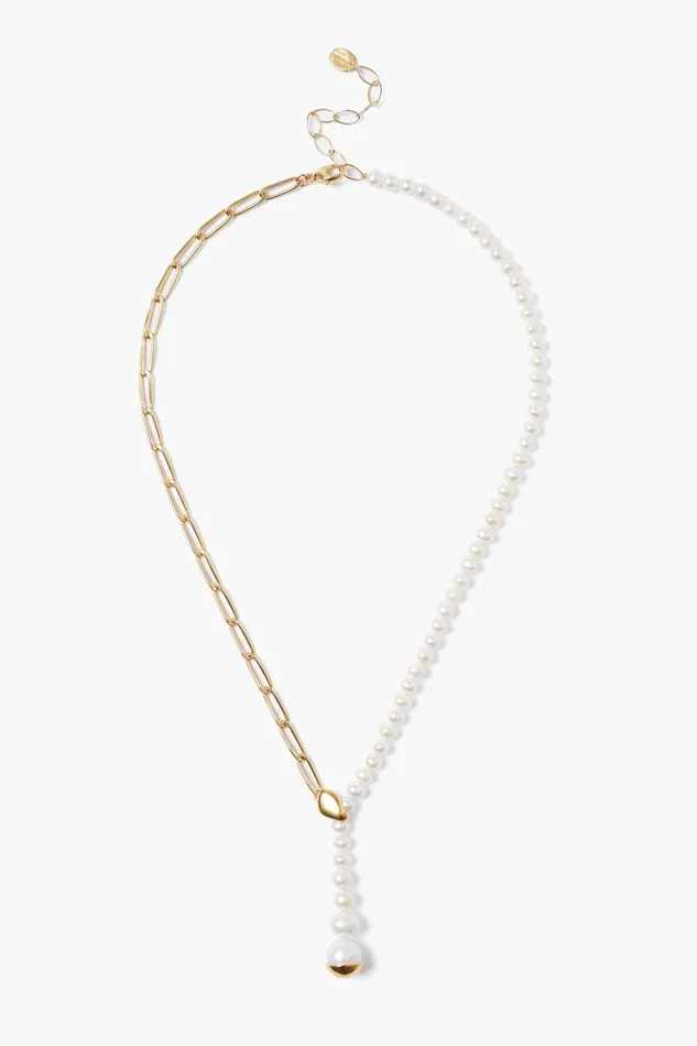 Marion Drop Necklace White Pearl Women Chan Luu Necklaces