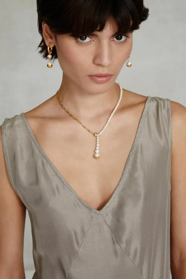 Marion Drop Necklace White Pearl Women Chan Luu Necklaces