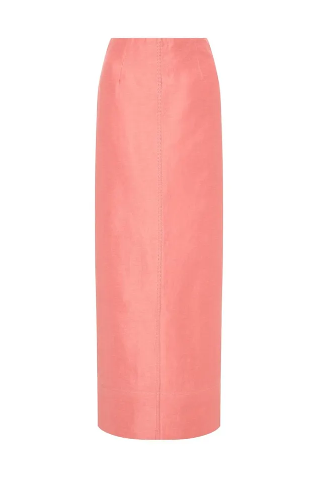 Mary Column Maxi Skirt Guava Pink Women Aje Wedding Guest Dresses