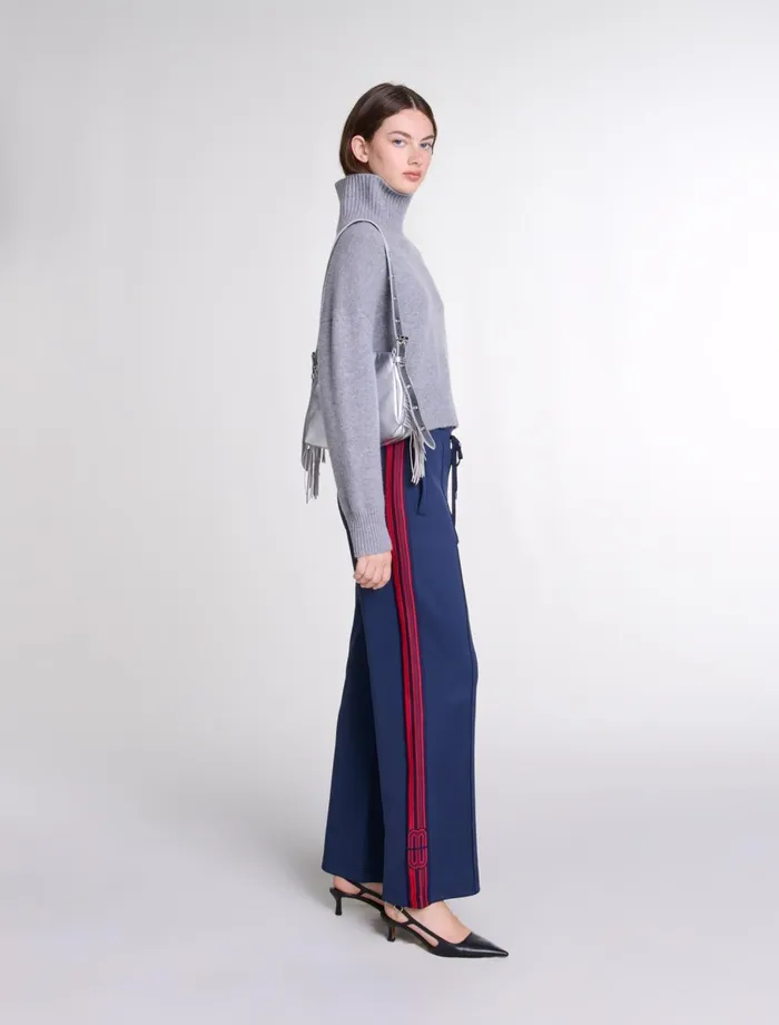 Matching Sets Women Maje Striped Trousers Navy