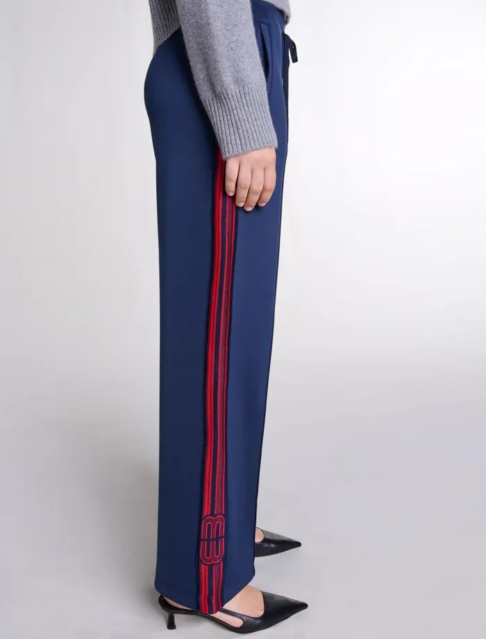 Matching Sets Women Maje Striped Trousers Navy
