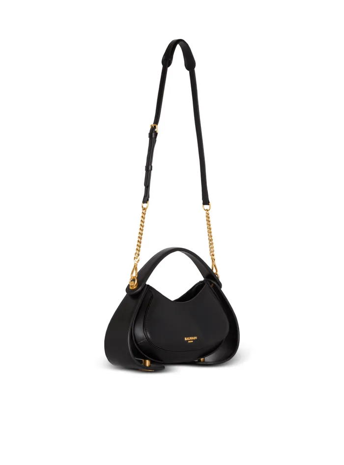 Medium Jolie Madame Bag In Box Leather Black Women Balmain Handbags