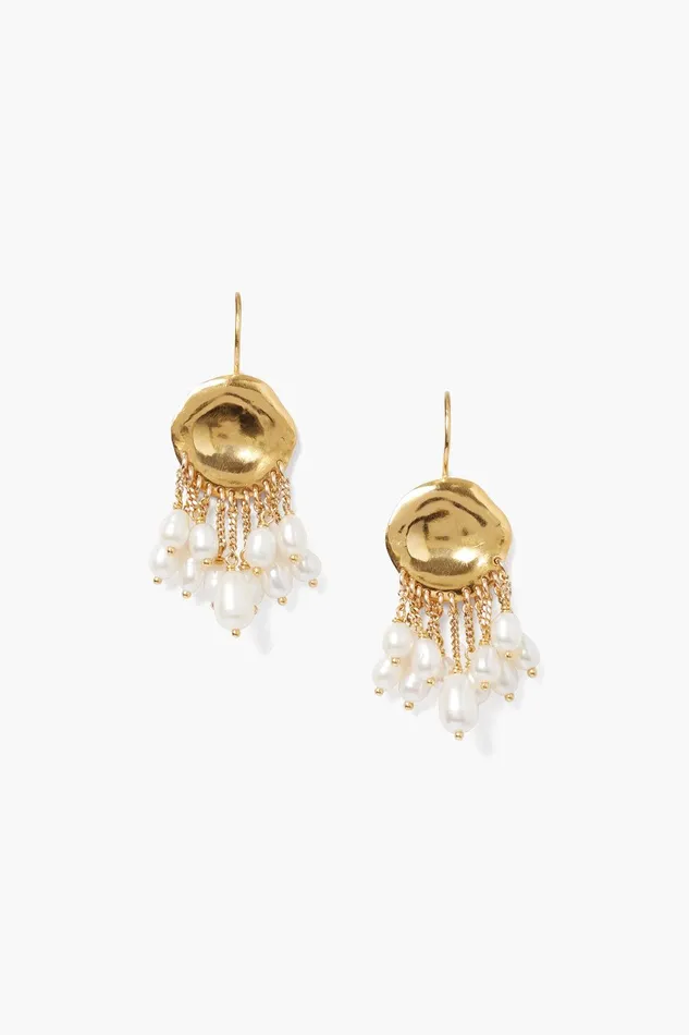 Medusa Earrings Gold White Pearl Women Chan Luu Earrings