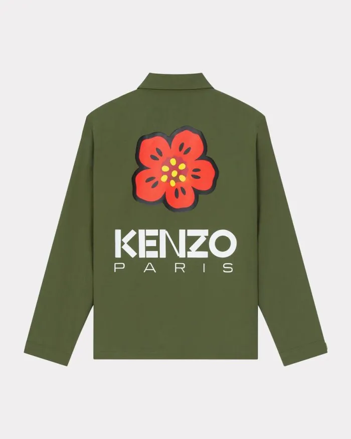 Men 039Boke Flower039 Coach Jacket Dark Khaki Kenzo Jackets And Coats