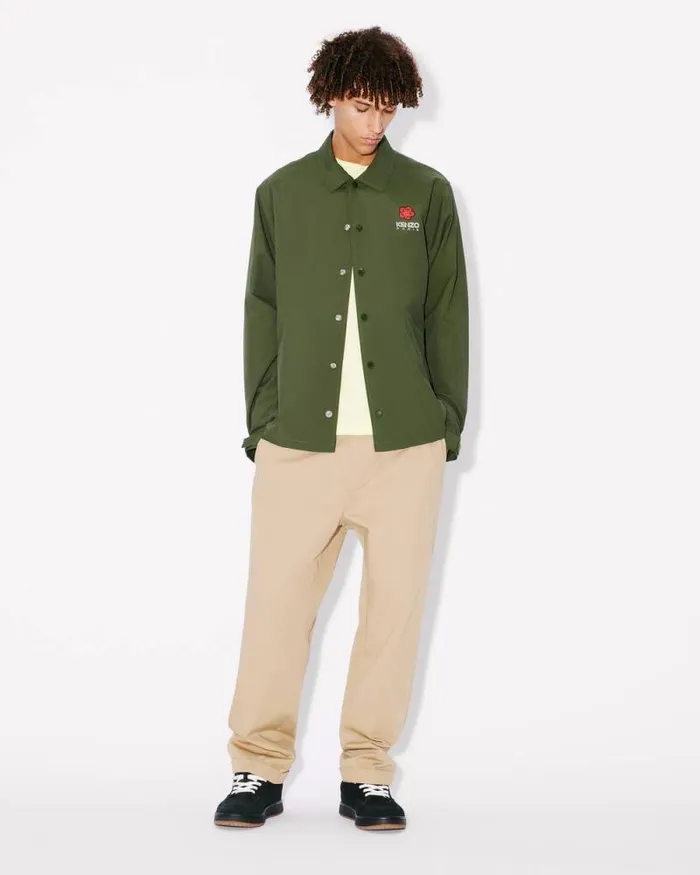 Men 039Boke Flower039 Coach Jacket Dark Khaki Kenzo Jackets And Coats