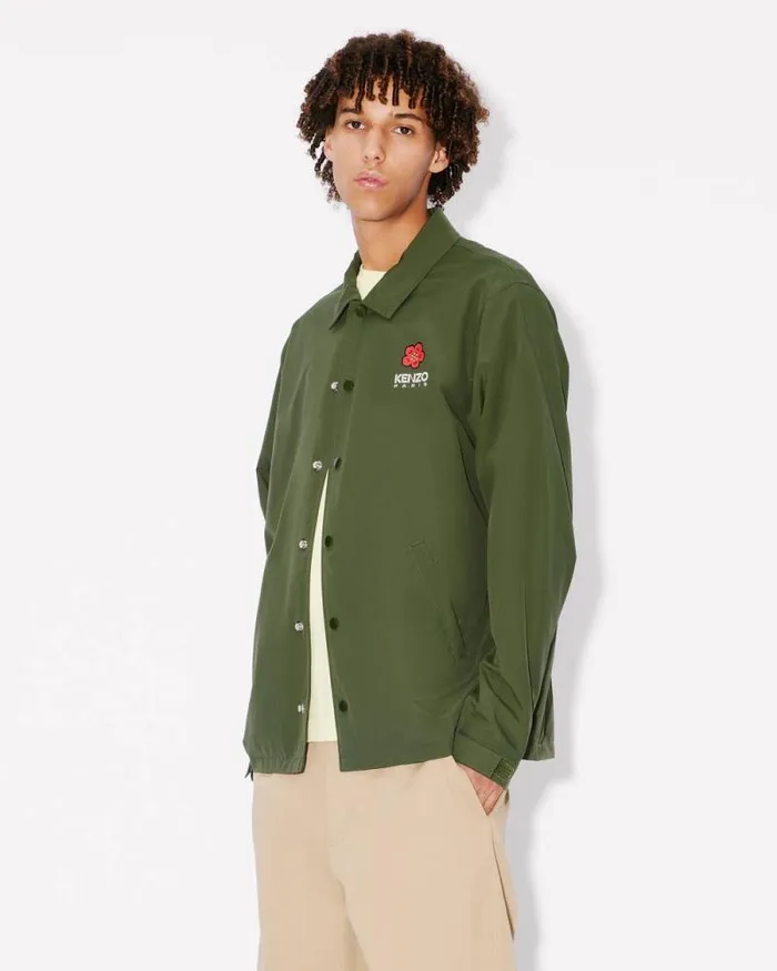 Men 039Boke Flower039 Coach Jacket Dark Khaki Kenzo Jackets And Coats