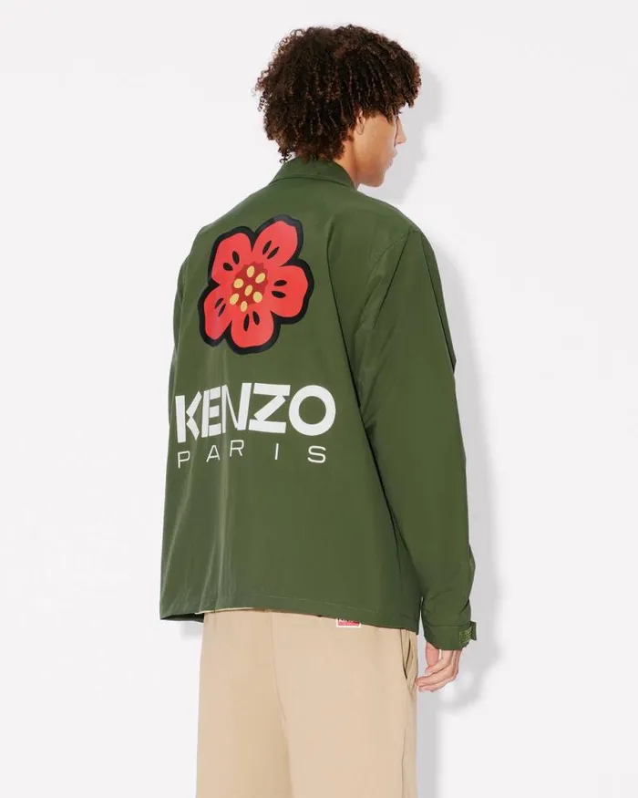 Men 039Boke Flower039 Coach Jacket Dark Khaki Kenzo Jackets And Coats