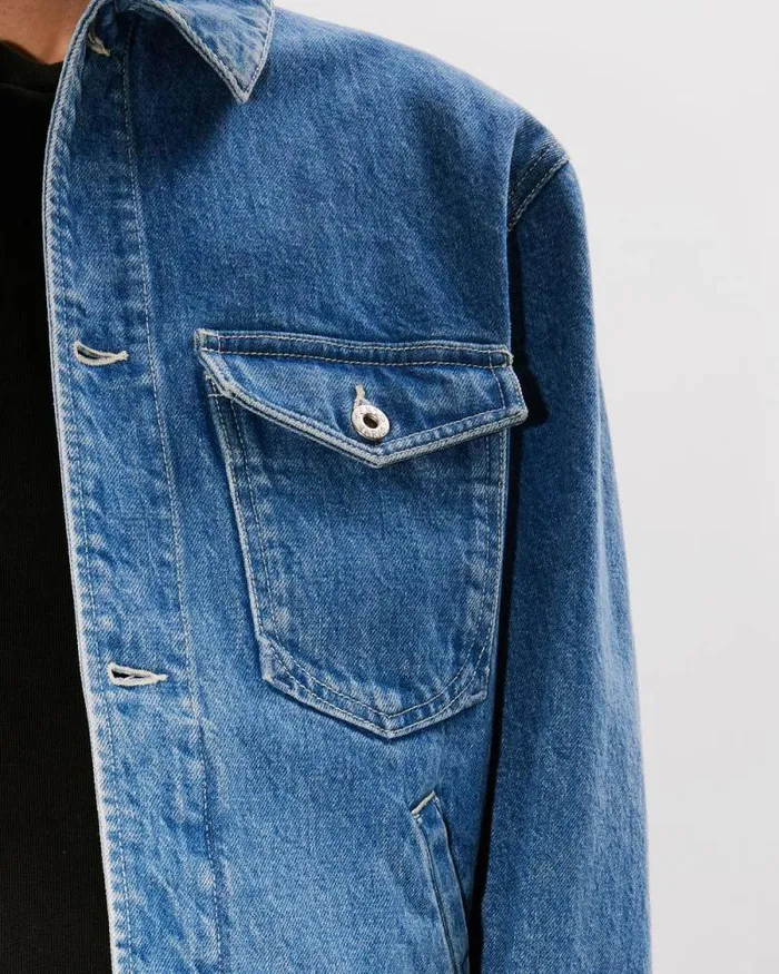 Men 039Boke Flower039 Embroidered Trucker Jacket In Japanese Denim Stone Bleached Blue Denim Kenzo Jackets And Coats