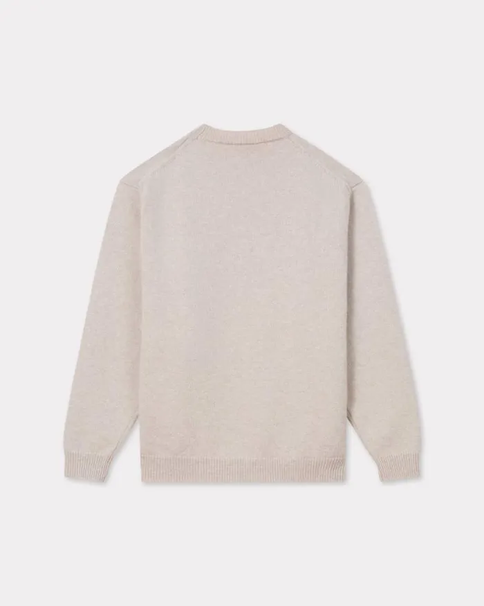Men 039Boke Flower039 Embroidered Wool Jumper Beige Kenzo Sweaters And Cardigans