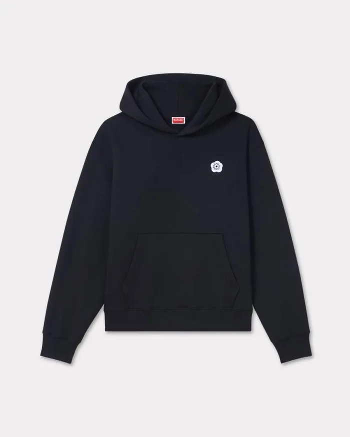 Men 039Boke Flower 20039 Embroidered Hoodie In Cotton Black Kenzo Sweatshirts And Hoodies