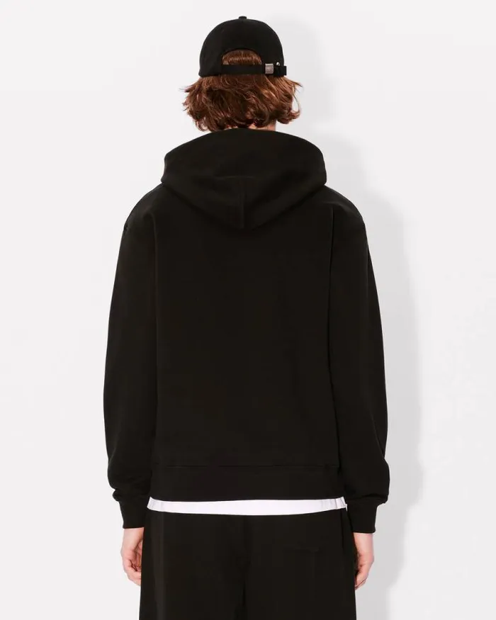 Men 039Boke Flower 20039 Embroidered Hoodie In Cotton Black Kenzo Sweatshirts And Hoodies