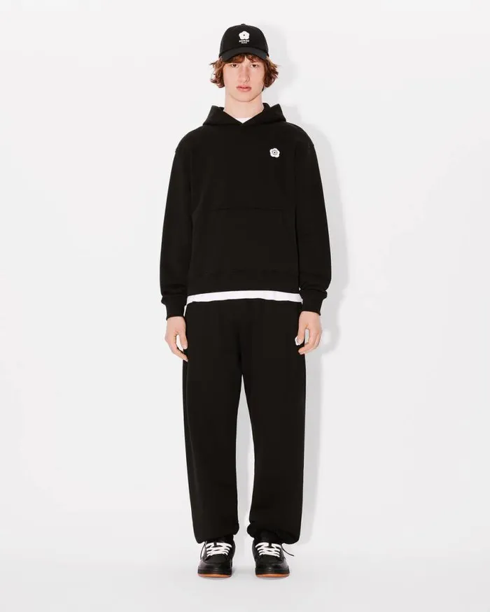 Men 039Boke Flower 20039 Embroidered Hoodie In Cotton Black Kenzo Sweatshirts And Hoodies