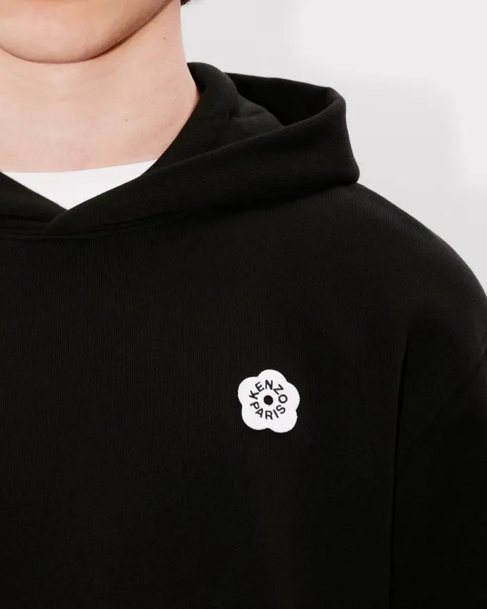 Men 039Boke Flower 20039 Embroidered Hoodie In Cotton Black Kenzo Sweatshirts And Hoodies