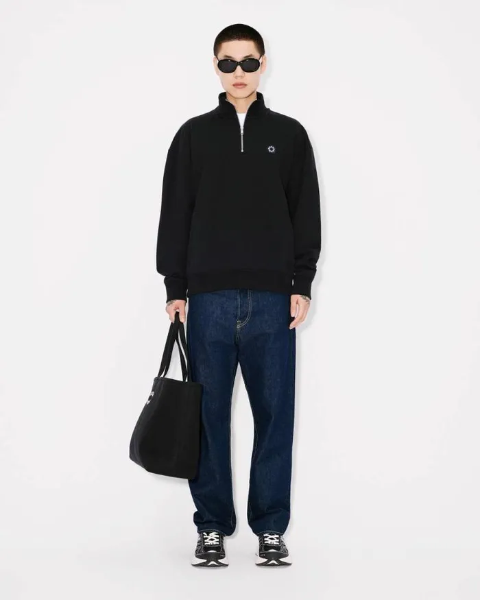 Men 039Boke Flower 20039 Embroidered Sweatshirt In Cotton Black Kenzo Sweatshirts And Hoodies