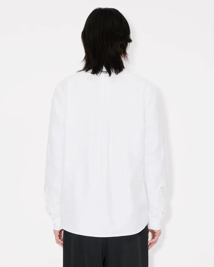 Men 039KENZO Pop039 Casual Oxford Shirt White Kenzo Shirts