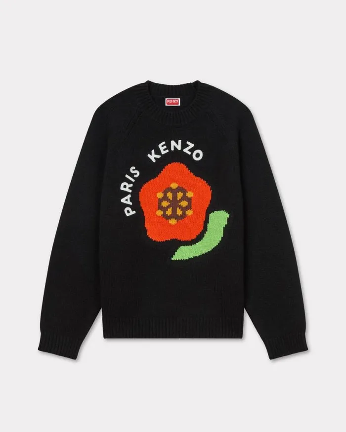 Men 039KENZO Pop039 Wool Jumper Black Kenzo Sweaters And Cardigans