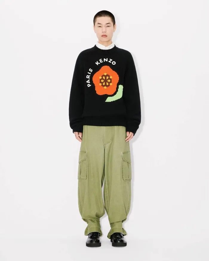 Men 039KENZO Pop039 Wool Jumper Black Kenzo Sweaters And Cardigans