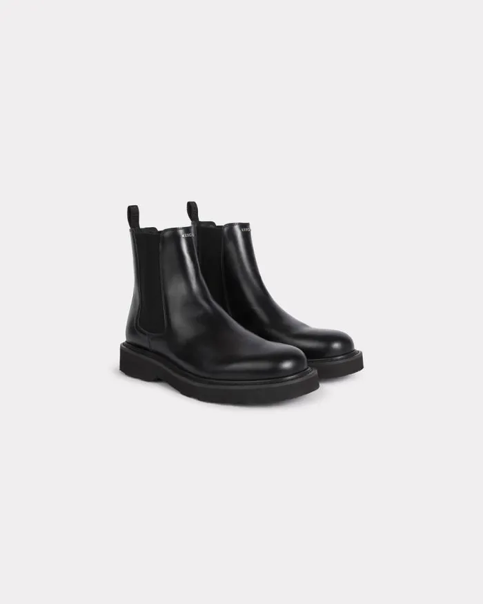 Men 039KENZO Ukio039 Leather Chelsea Boots Black Kenzo Boots And Derbies